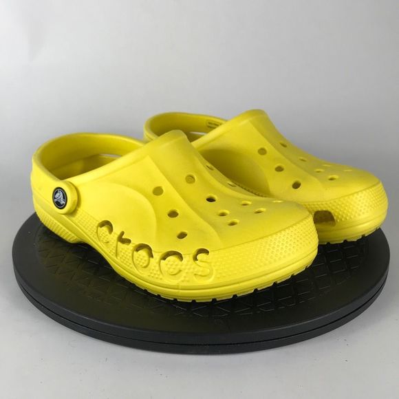Crocs Baya Clogs Yellow Waterproof Slip On Sandals Women’s Size 7 - Picture 3 of 12